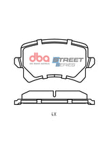 Ss Street Series Brake Pads Volkswagen Passat Wagon Pr Number 1KU 1KW 2010-2025 Rear DB15322SS - DBA | Universal Auto Spares