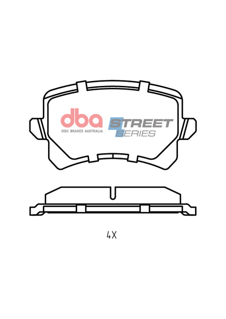 Ss Street Series Brake Pads Volkswagen Passat Wagon Pr Number 1KU 1KW 2010-2025 Rear DB15322SS - DBA | Universal Auto Spares