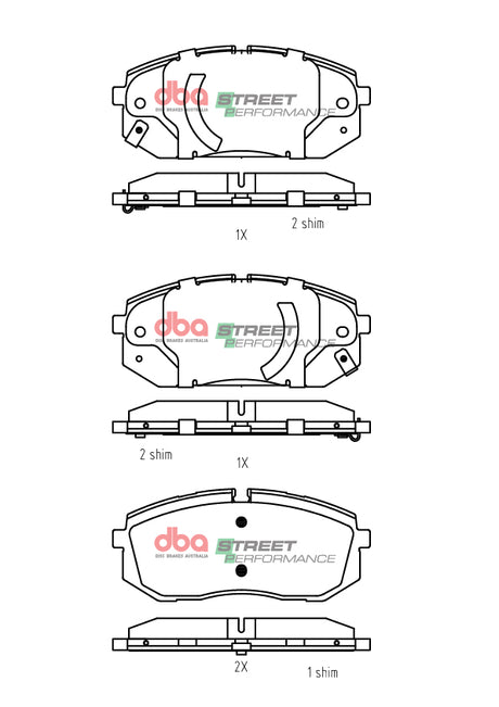 Sp Performance Brake Pads Hyundai I20 N Series Elec Wear Sensor Provision 2022 -> Front DB15325SP - DBA | Universal Auto Spares