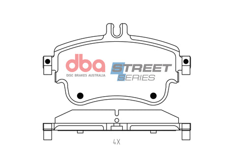 Ss Street Series Brake PADMercedes Benz A Class W176 B2011 2019 DB15345SS - DBA | Universal Auto Spares