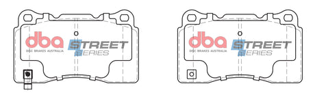 Ss Street Series Brake Pads Holden/Mitsubishi/Subaru & Volvo 1998-2014 Front Brembo Caliper DB1678SS - DBA | Universal Auto Spares