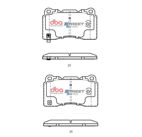 Ssev Street Series Brake Pads Tesla Roadster 2012 On/Model S 2014 On/Model X 2016 On Front DB1678SSEV - DBA | Universal Auto Spares