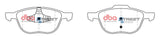 Ss Street Series Brake Pads Ford/Mazda & Volvo 2004-2014 Front DB1679SS - DBA