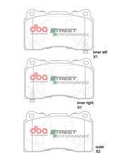 Sp Street Performance Brake Pads Ford Holden Honda Mitsubishi Subaru Tesla Volvo- Front DB1695SP - DBA
