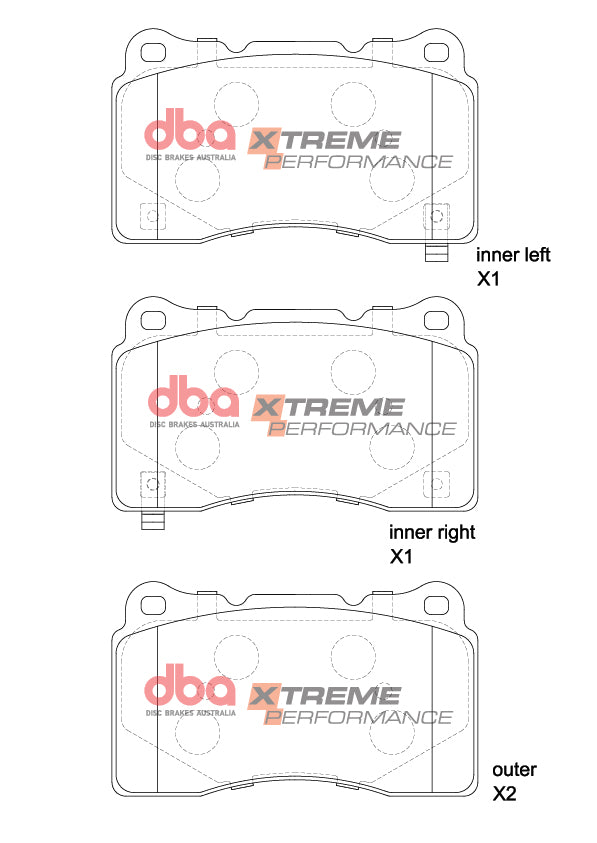 Xp Xtreme Performance Brake Pads Ford Holden Honda Mitsubishi Subaru Tesla Volvo- Front DB1695XP - DBA