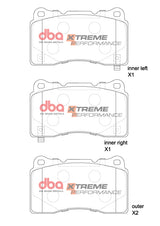Xp Xtreme Performance Brake Pads Ford Holden Honda Mitsubishi Subaru Tesla Volvo- Front DB1695XP - DBA