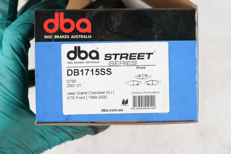 Ss Street Series Brake Pads Jeep Grand Cherokee Wj Ate Front 1999-2000 Front DB1715SS - DBA | Universal Auto Spares