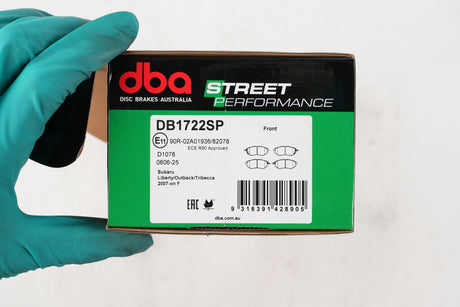 Sp Performance Brake Pads Subaru Liberty/Outback/Tribecca 2007 On Front DB1722SP - DBA | Universal Auto Spares