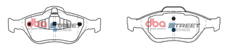Ss Street Series Brake Pads Ford Fiesta & Mazda 2 2004-2014 Front DB1724SS - DBA | Universal Auto Spares