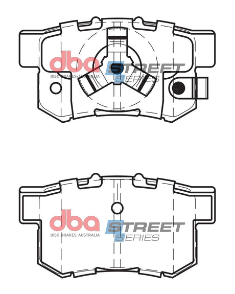 Ss Street Series Brake Pads Honda 2002-2014 Rear DB1728SS - DBA | Universal Auto Spares