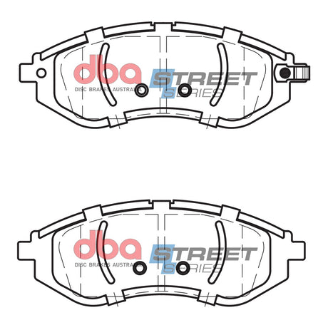 Ss Street Series Brake Pads Holden Proton 2005 On Front DB1748SS - DBA | Universal Auto Spares