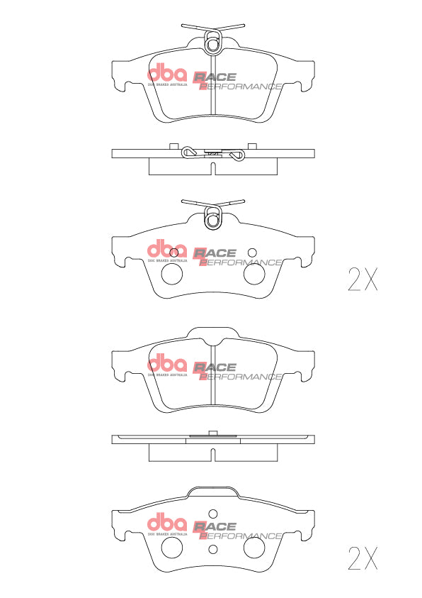 Race Brake Pads Citroen/Ford/Holden/Mazda/Saab & Volvo 2004-14 Rear DB1763RP - DBA