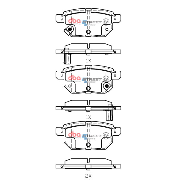 Ssev Street Series Brake Pads Toyota Aqua Hybrid 2011 On/Corolla Hybrid 2019 On/Vitz Hybrid 2017 On/Lexus Rear DB1786SSEV - DBA