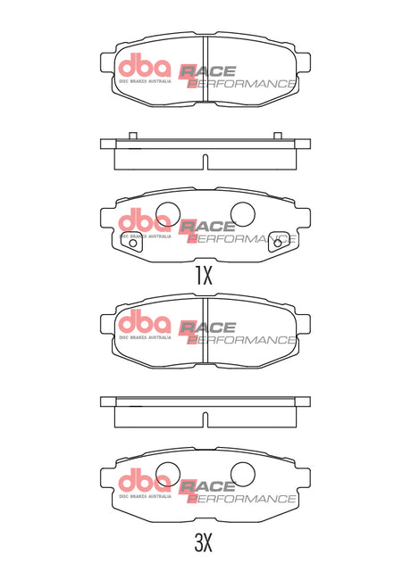 Race Brake Pads Subaru/Toyota LIBERTY/86/2010-> Rear DB1789RP - DBA | Universal Auto Spares