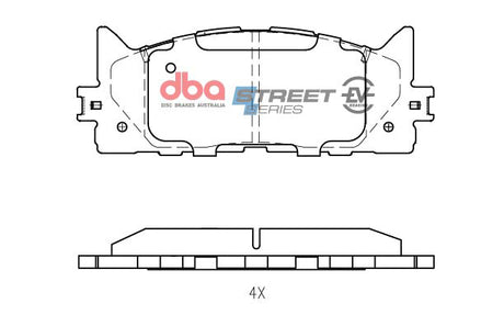 Ssev Street Series Brake Pads Toyota Corolla Hybrid 2010 On/Lexus ES300H Hybrid 2013/DAIHATSU Altis Hybrid 201 DB1800SSEV - DBA | Universal Auto Spares