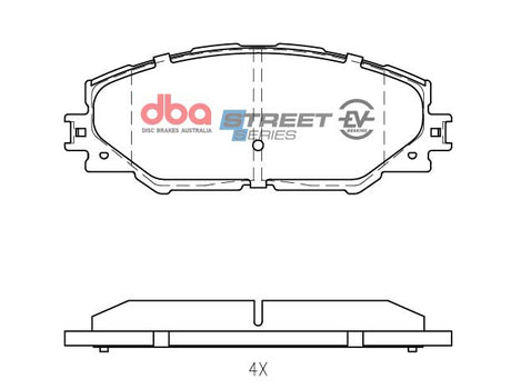 Ssev Street Series Brake Pads Toyota Corolla Hybrid 2016 On/Prius V Hybrid 2012 On/Harrier 2014 On/Mirai 20 DB1801SSEV - DBA | Universal Auto Spares