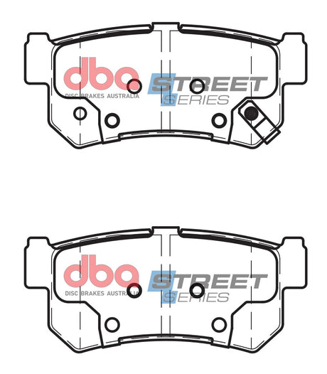Ss Street Series Brake Pads Hyundai Santa Fe TUCSON/2003-06 Rear DB1814SS - DBA | Universal Auto Spares