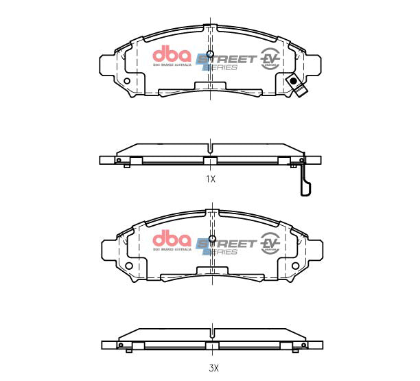 Ssev Street Series Brake Pads Nissan LEAF/E-NV200 2012 On Front DB1835SSEV - DBA