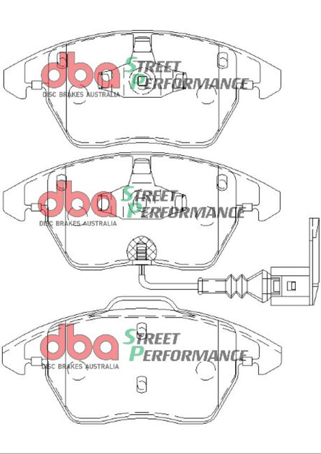 Sp Performance Brake Pads Audi/Citroen/Peugeot/Skoda & Volkswagen 2004-2014 Front R90 Approved DB1849SP - DBA | Universal Auto Spares
