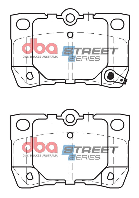 Ss Street Series Brake Pads Lexus 2005-2014 Rear DB1854SS - DBA | Universal Auto Spares