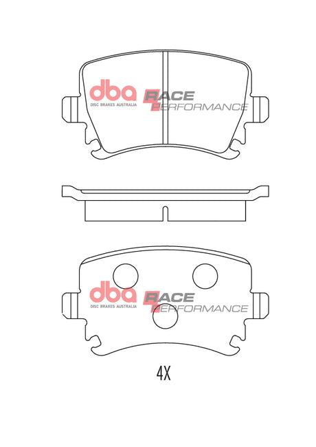 Race Brake Pads Audi/BMWithSkoda & Volkswagen 2004-2014 Rear DB1865RP - DBA | Universal Auto Spares
