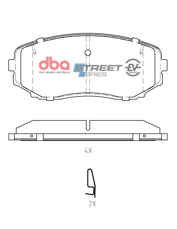 Ssev Street Series Brake Pads Mitsubishi Outlander Zl Phev Hybrid 2014 2019 Front DB1916SSEV - DBA