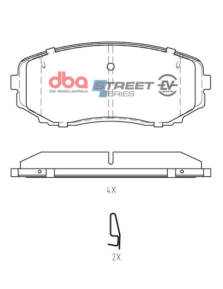 Ssev Street Series Brake Pads Mitsubishi Outlander Zl Phev Hybrid 2014 2019 Front DB1916SSEV - DBA | Universal Auto Spares