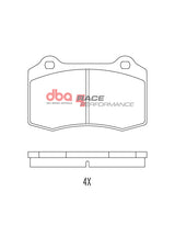 Race Brake Pads Fpv Ba GT/F6 Typhoon Rear DB1936RP - DBA | Universal Auto Spares