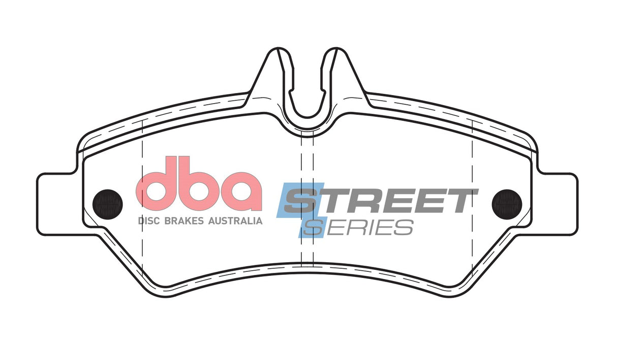Ss Street Series Brake Pads Dodge/Mercedes & Volkswagen 2006-2014 Rear(suits Wear Sensor DBAWS1106 DBAWS1110 ) DB1972SS - DBA