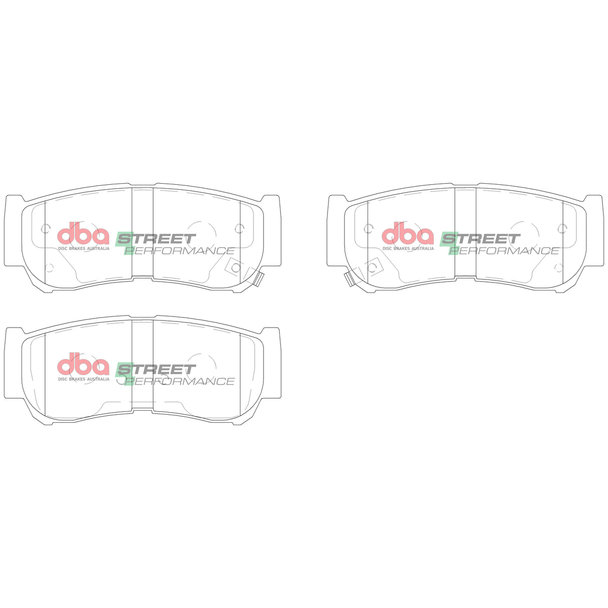 Sp Street Performance Brake Pads Hyundai Sante Fe 2006-2009 Rear DB2035SP - DBA