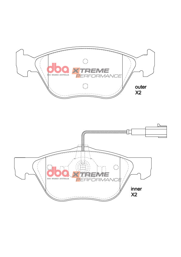 Xp Performance Brake Pads Alfa Gtv V6 Spider 1998 2006 Front DB2037XP - DBA