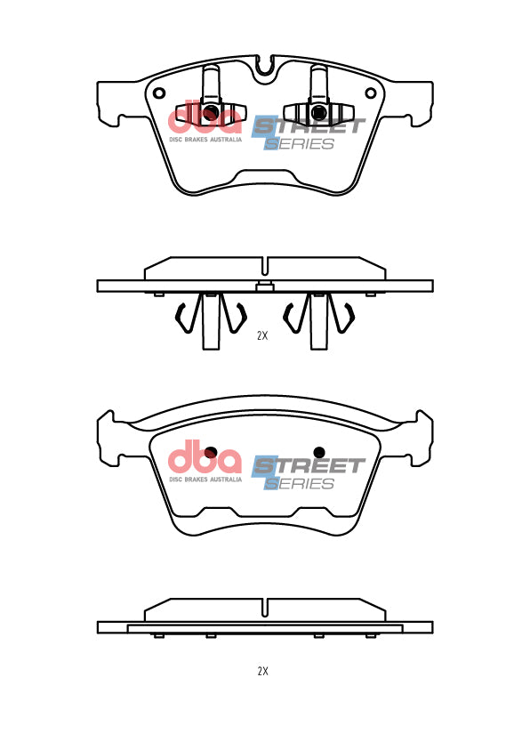 Ss Street Series Brake Pads Mercedes-Benz GL500 X164 2006-2013 Front DB2050SS - DBA