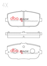 Rp Performance Brake Pads Abarth 124 Spider 348 Abarth 1.4L 125KW 2016-> Rear DB2064RP - DBA | Universal Auto Spares