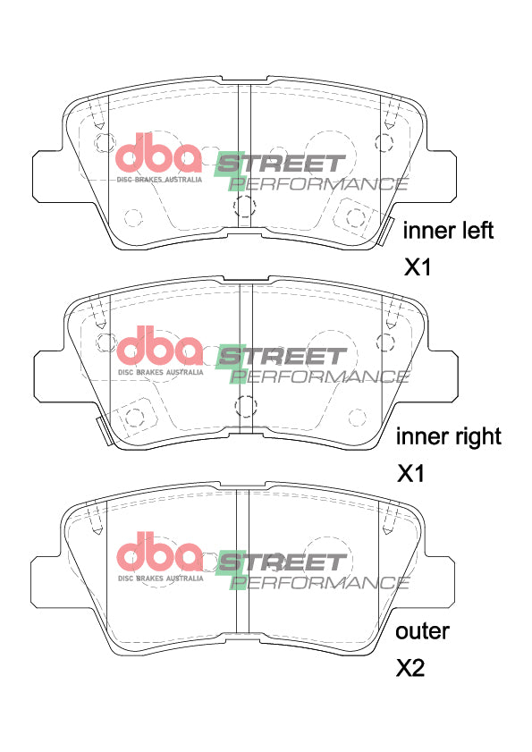 Sp Performance Brake Pads Hyundai/Kia RIO/I30/I40/2005-> Kona N Line/Prem 2020-21 Rear DB2076SP - DBA