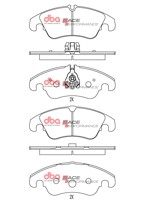 Race Brake Pads Audi A4 1LA 2007 2014 Front DB2186RP - DBA
