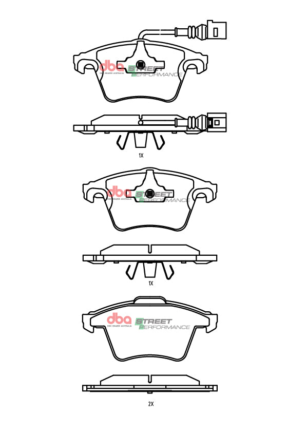 Sp Performance Brake PadsVolkswagen Touareg Pr 1LB 2003 2015 Front DB2199SP - DBA
