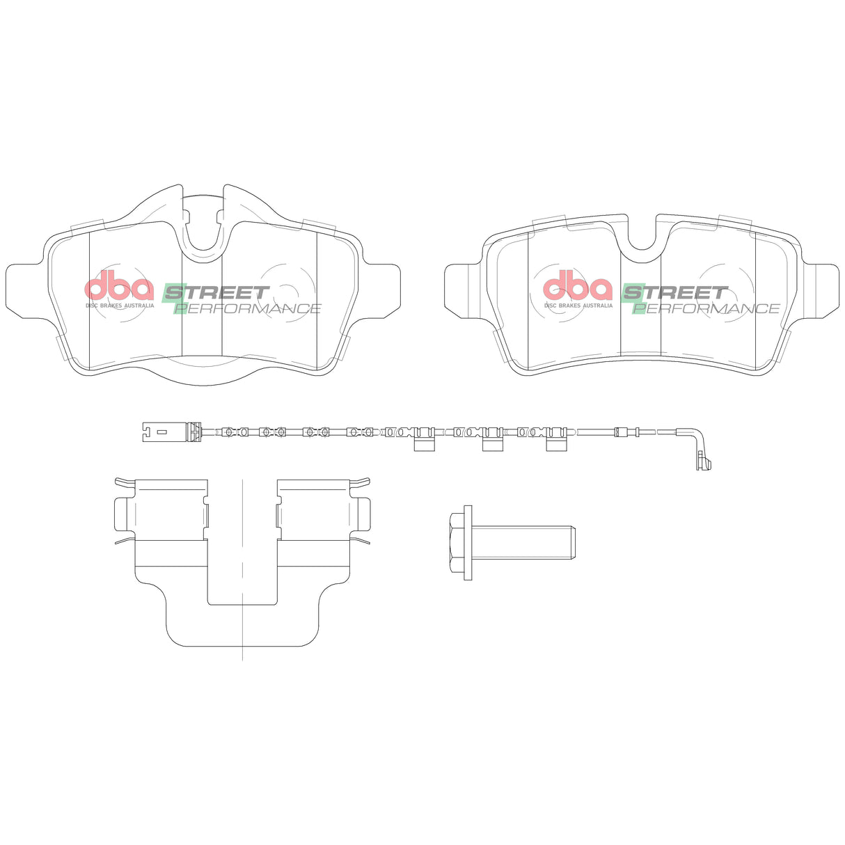 Sp Street Perfromance Brake Pads Mini Cooper S 2006 On Rear(suits Wear Sensor DBAWS1017 DBAWS1039 ) DB2214SP - DBA