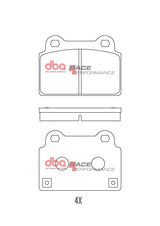 Race Brake Pads Mitsubishi Lancer 2007 2017 Rear DB2215RP - DBA | Universal Auto Spares
