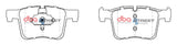 Ss Street Series Brake Pads Bmw Series 1 2 3 4 X3 X4 2010 On Front(suits Wear Sensor DBAWS1064 DBAWS1066 ) DB2223SS - DBA