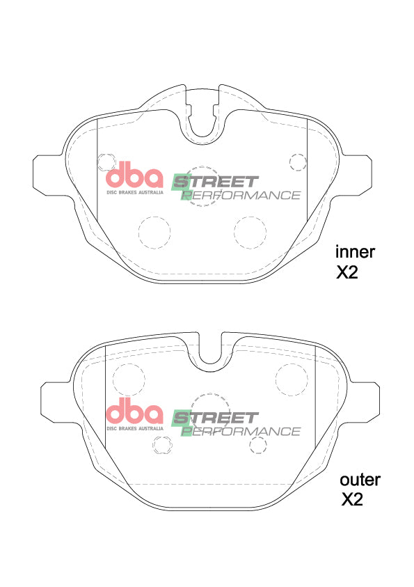 Sp Performance Brake Pads Bmw 530I (Non Sport) 07/2020 On Rear DB2225SP - DBA