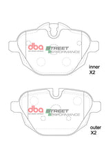 Sp Performance Brake Pads Bmw 530I (Non Sport) 07/2020 On Rear DB2225SP - DBA | Universal Auto Spares