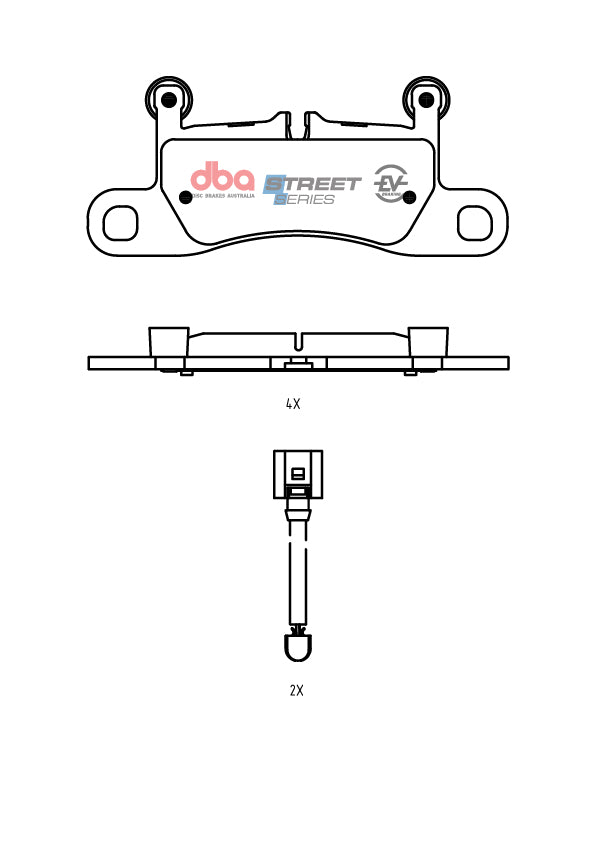 Ssev Street Series Brake Pads Porsche Cayenne CAYENNE9YA 9YB 92A 2011-> Rear DB2229SSEV - DBA