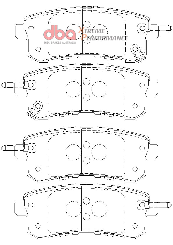 Xp Performance Brake Pads Nissan Patrol Y62 Rear DB2244XP - DBA