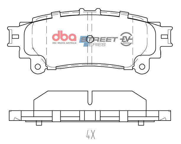 Ssev Street Series Brake Pads Toyota Crown/Mirai/Sienta Hybrid 2015 On/Prius A & V Hybrid 2012 On/Lexus H DB2245SSEV - DBA