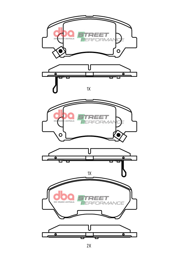 Sp Performance Brake Pads Hyundai I20N N Series No Elec Sensor Provision 2020 -> Front DB2272SP - DBA
