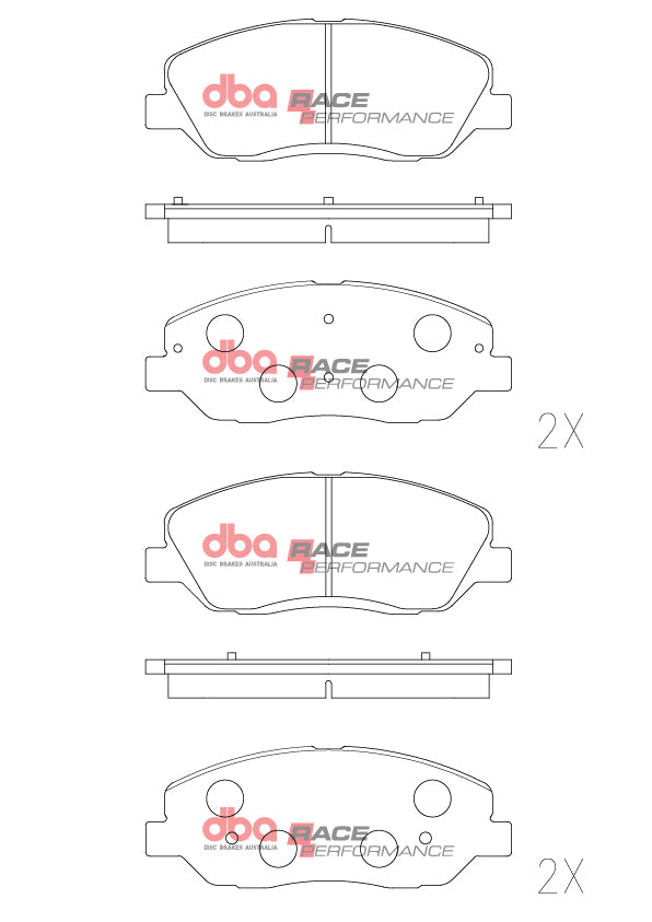 Race Brake Pads Hyundai Genesis Coupe 01.08-12.14 Front DB2275RP - DBA