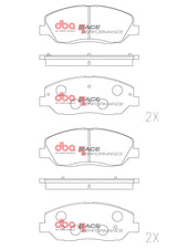 Race Brake Pads Hyundai Genesis Coupe 01.08-12.14 Front DB2275RP - DBA | Universal Auto Spares