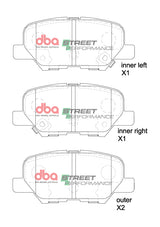 Sp Performance Brake Pads Mitsubishi Asx Xb 2010 2014 Rear DB2294SP - DBA | Universal Auto Spares