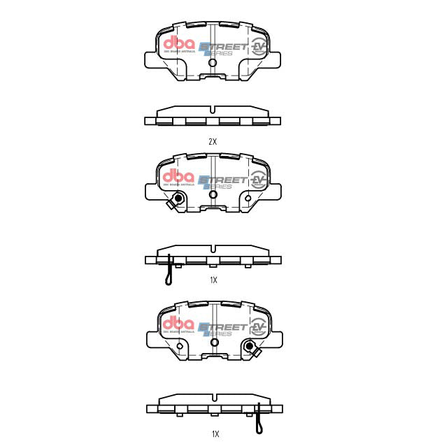 Ssev Street Series Brake Pads Mitsubishi Outlander Zj & Zk Phev Hybrid 2014 2019 Rear DB2294SSEV - DBA