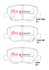 Xp Performance Brake Pads Mitsubishi Asx Xb 2010 2014 Rear DB2294XP - DBA | Universal Auto Spares